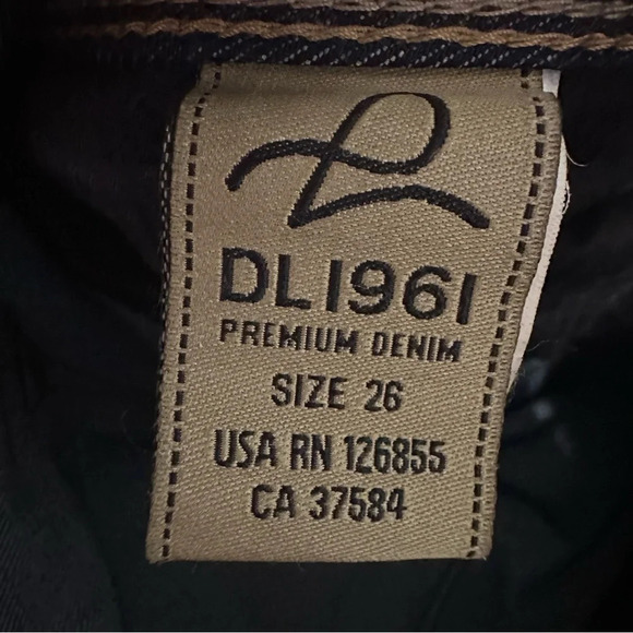 DL1961 Angel Mid Rise Skinny Ankle Blue Jean Womens Sz 26 4 Way Stretch Dark Wsh - Picture 4 of 6